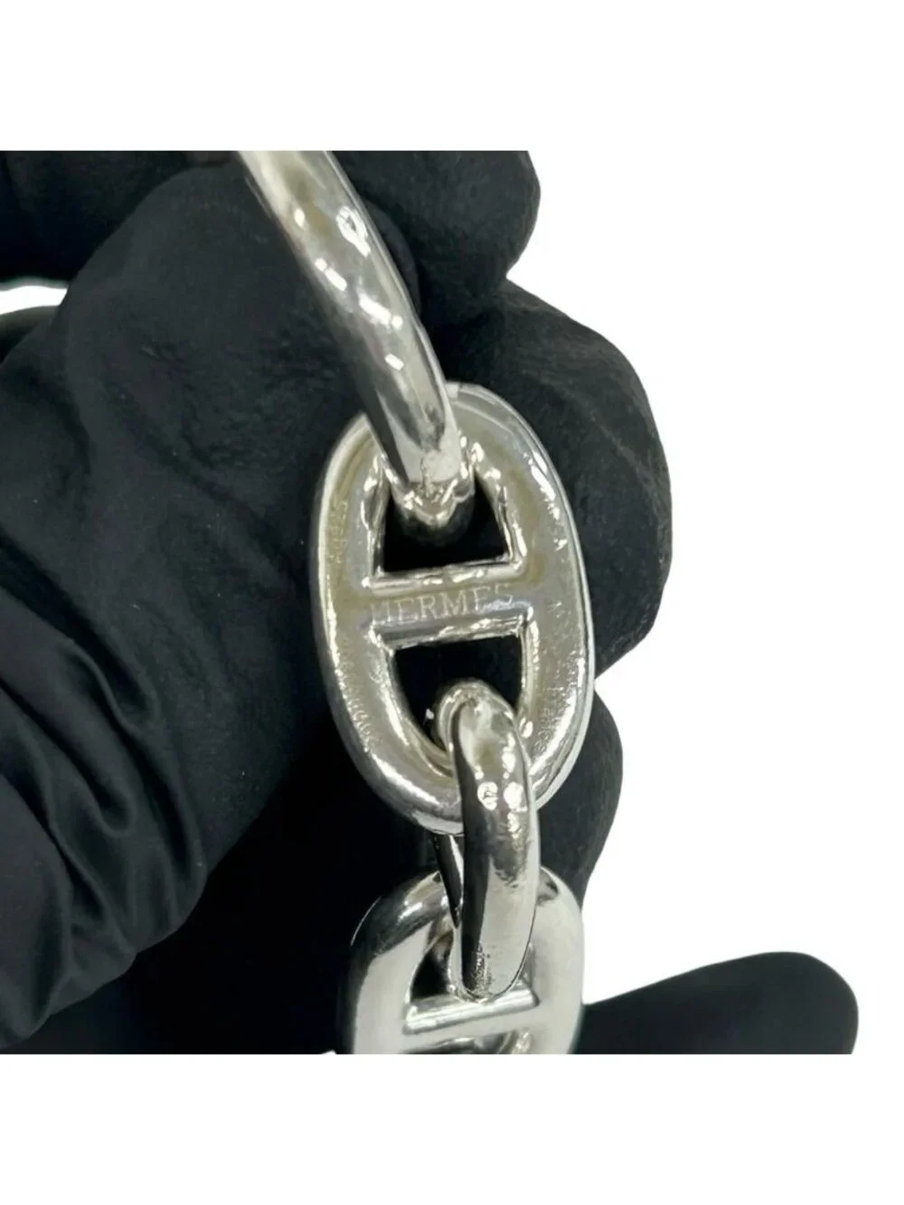 Hermes Chaine D'ancre MM 16 Links Bracelet 925 Sterling Silver